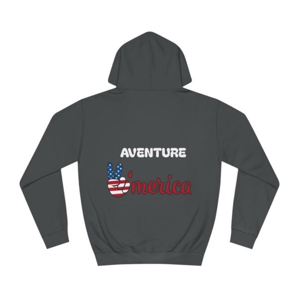 Unisex College Hoodie - AVJ Logo & Americana Peace Design - Image 6