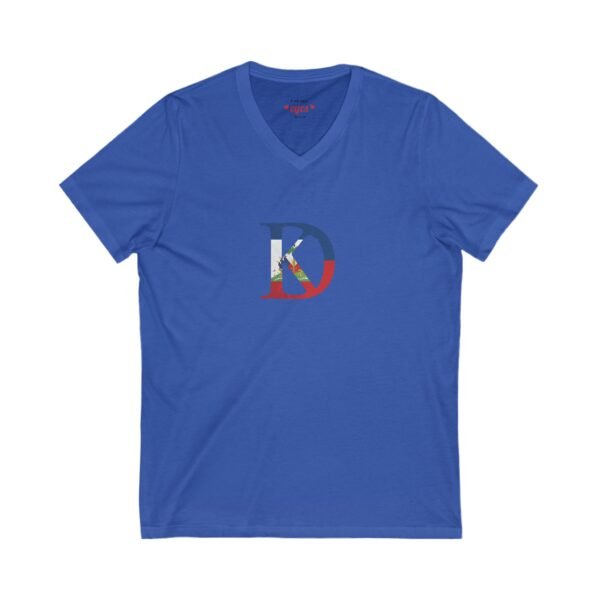 Joyful V-Neck Tee - Stylish Unisex Jersey Tee for Everyday Celebrations, Gifts for Birthdays, Anniversaries, Positive Vibes, Unique Fashion - Image 5