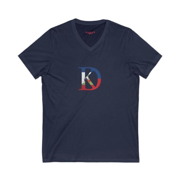 Joyful V-Neck Tee - Stylish Unisex Jersey Tee for Everyday Celebrations, Gifts for Birthdays, Anniversaries, Positive Vibes, Unique Fashion - Image 7