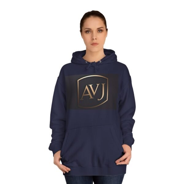 Unisex College Hoodie - AVJ Logo & Americana Peace Design - Image 12