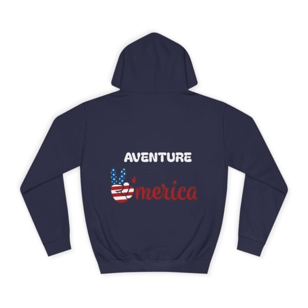 Unisex College Hoodie - AVJ Logo & Americana Peace Design - Image 10