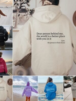 bd0632f7-d5bb-49fc-bacd-65cd95681862.jpg Unisex Hoodie – “The World Is a Better Place with You” Plush Letter Print Pullover, Drawstring Style