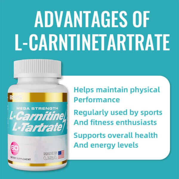 5bd46b91-80f5-41a0-bb42-da05d64c9775.jpg L-Carnitine L-Tartrate 500mg – Boost Energy, Endurance & Weight Loss – 60 Capsules