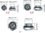 4Pcs Air compressor Oil Sight Glass 1 Inch NPT Liquid G1", Tempered - Image 3