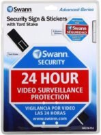 Swann Home Security Camera Sign for Yard and Surveillance System 1-Pack