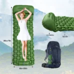 Outdoor Camping Inflatable Mattress Sleeping Pad With Pillows - Image 3