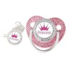 Luxury Baby Pacifier with Rhinestone Clip & Lid - Image 9