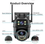 4K 8MP Dual-Lens WiFi Outdoor PTZ Security Camera - Image 7