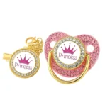 Luxury Baby Pacifier with Rhinestone Clip & Lid - Image 8