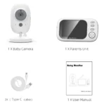 3.5″ Video Baby Monitor with Night Vision & Two-Way Audio - Image 7
